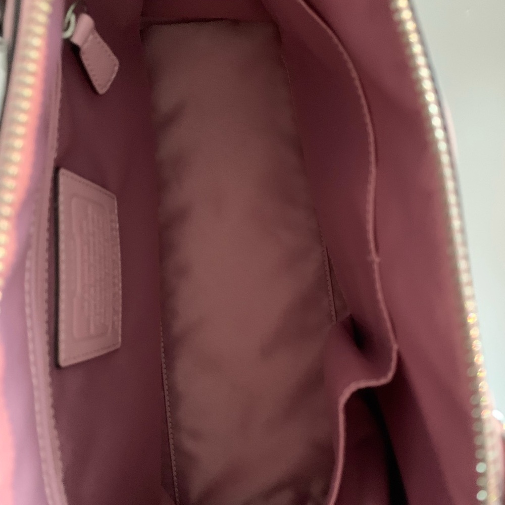Coach Laser Cut Floral Satchel Bag in Pink with detachable Shoulder Strap - Picture 5 of 7